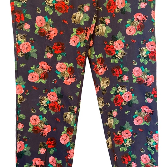 Larry Levine Vintage Rose Floral Pants - Picture 3 of 13